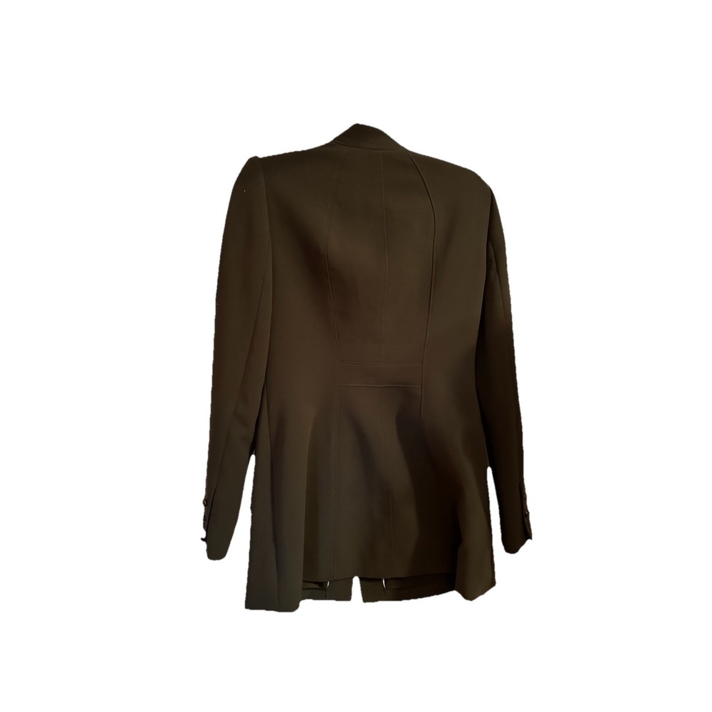 White House Black Market WHBM Women's XS Olive Green Military Regal Jacket Coat - Picture 4 of 4